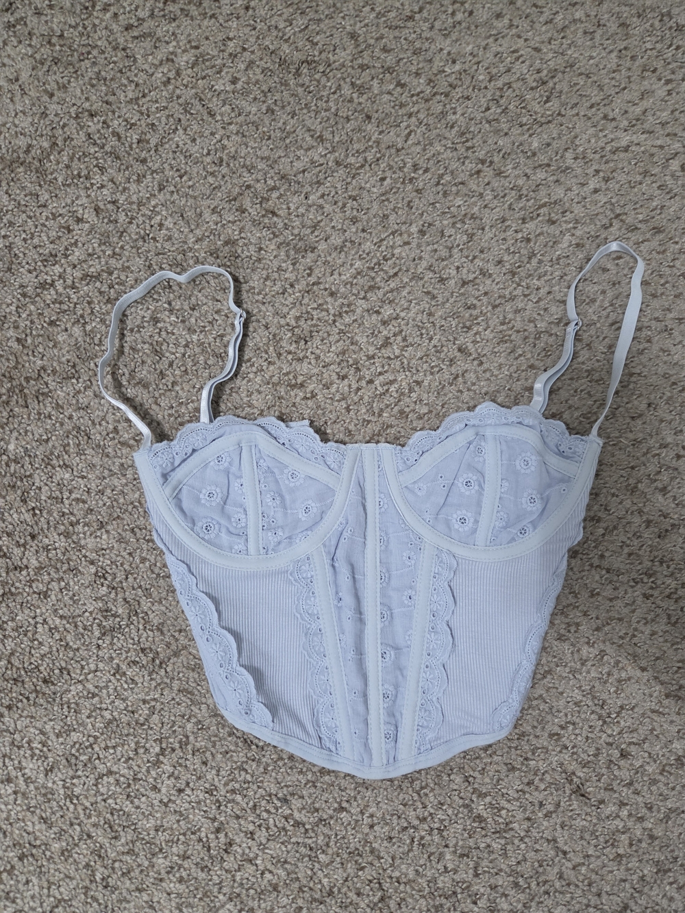 Lace Corset-Style Bustier Top